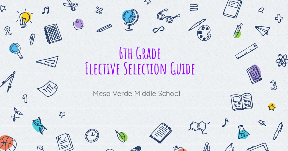 6th Grade Course Selection Guide 2022-2023