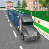 Car transport 3D trailer truck icon