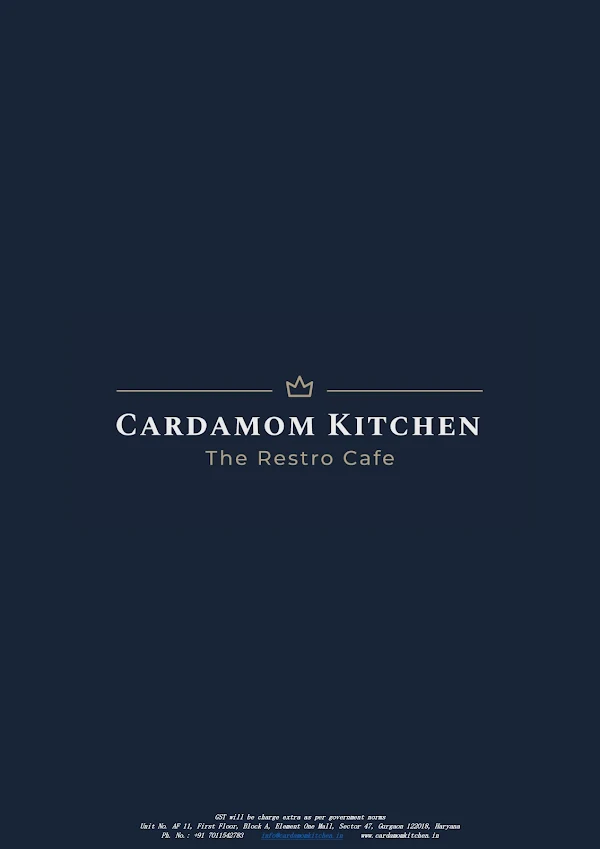 Cardamom Kitchen - The Restro Cafe menu 