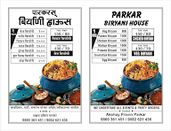 Parkar Biryani House menu 1