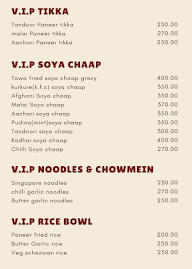 The V.I.P Treat menu 1