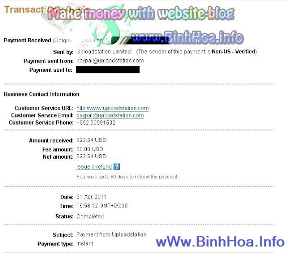 Kiếm tiền bằng Upload file từ uploadstation có Payment proot
