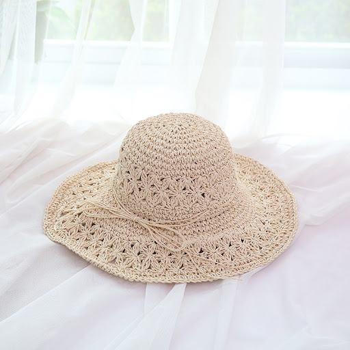 Title 2, Womens Summer Hollow Crochet Straw Hat