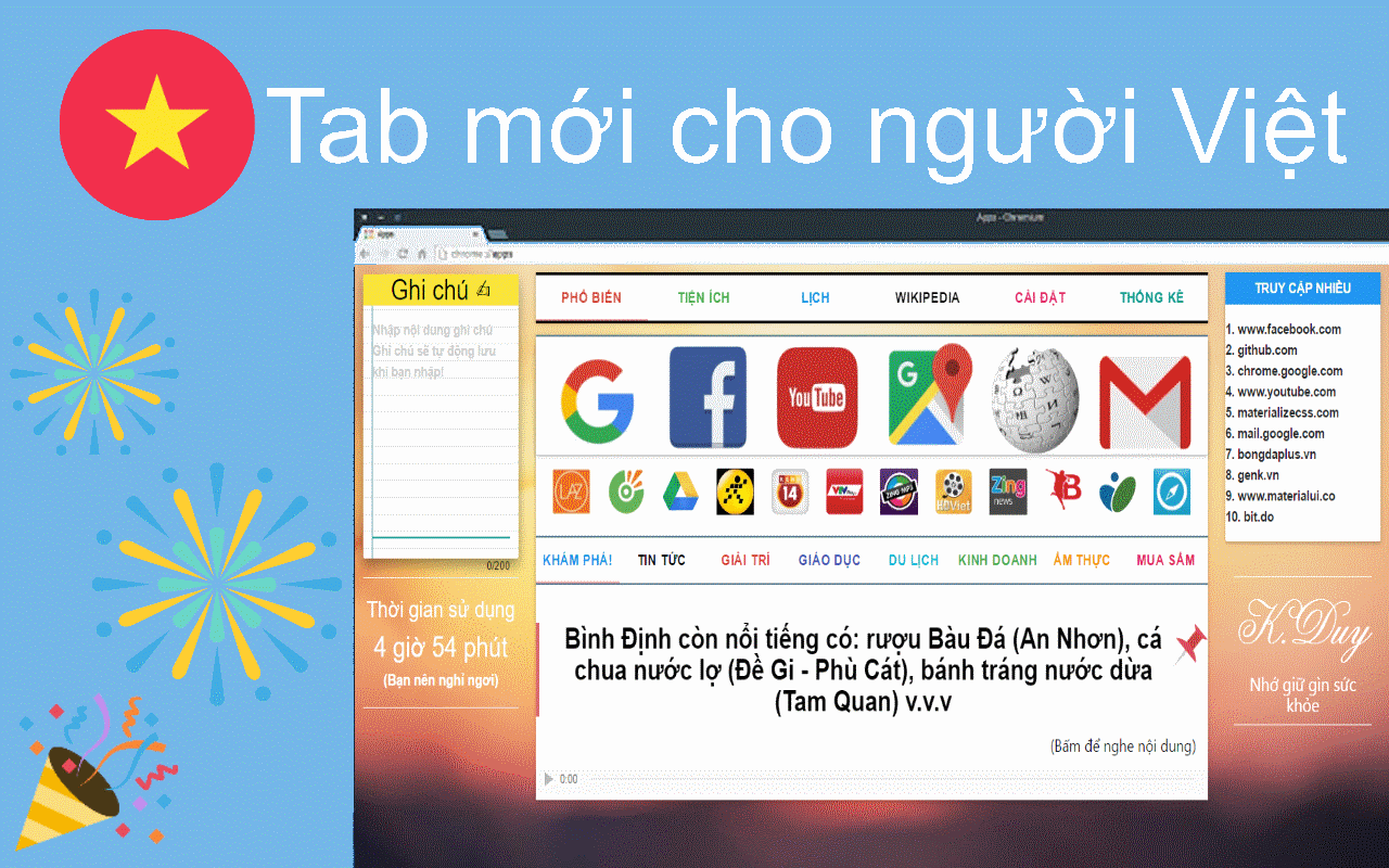 OkTab+ (Tab mới cho người Việt) Preview image 3