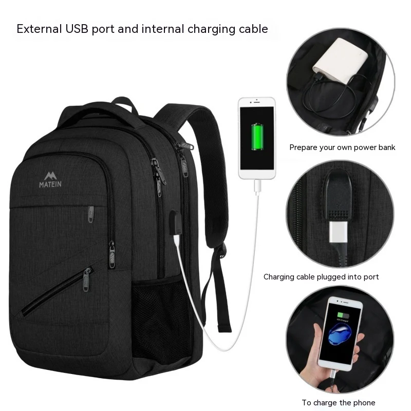 Erkek ve Kadın Seyahat Laptop Sırt Çantası Büyük Kapasiteli Moda Seyahat ve İş için Mükemmel Dayanıklı ve Kullanışlı Şık Tasarım