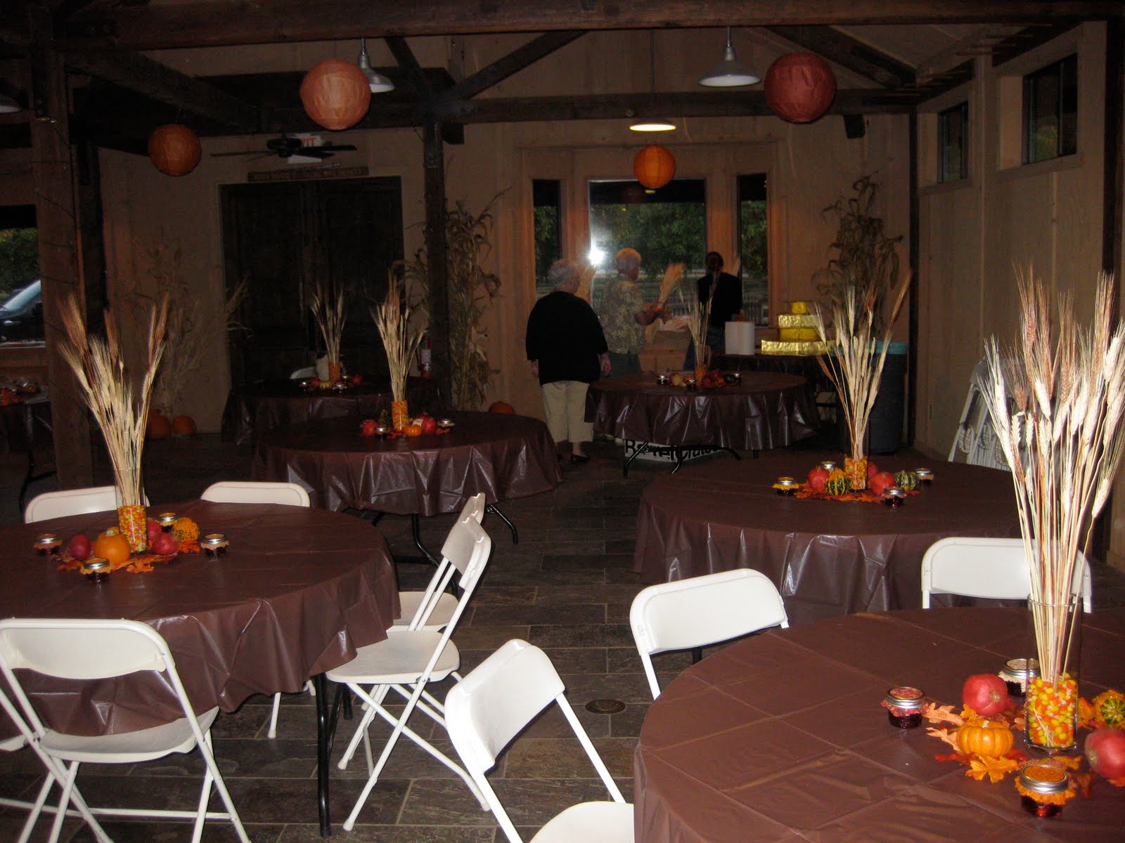 autumn wedding reception