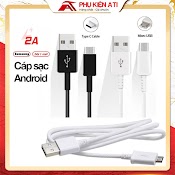 Dây Cáp Sạc Samsung Oppo Xiaomi Vivo Realme Vsmart - Sạc Type C Và Micro Cho Android - Dài 1M - Phụ Kiện Ati