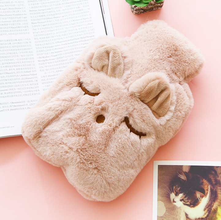 Creative Hot Water Bottles Winter Cute Cartoon Hot Water Bag Cat Animal Plush Warm Water Bags PVC Hand Warmer Water-Fill