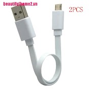 Set 2 Dây Cáp Sạc Dữ Liệu Micro Usb Dài 20Cm Tiện Dụng