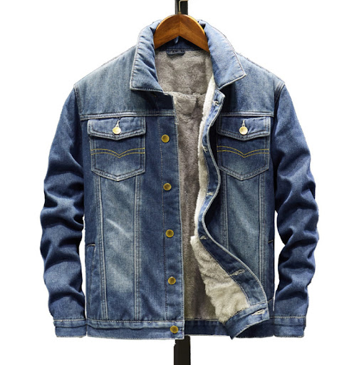 Title 2, Denim plus fleece jacket — Stay warm and stylis...