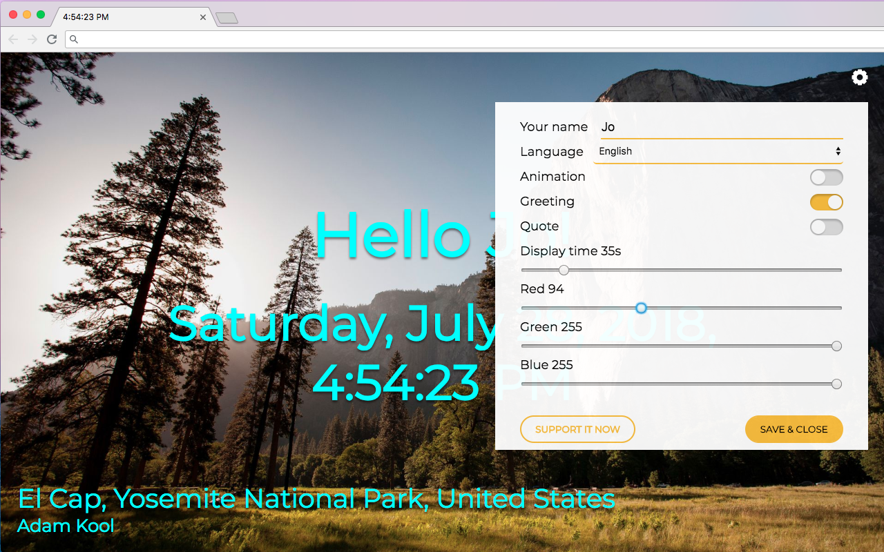 Pretty New Tab Preview image 4