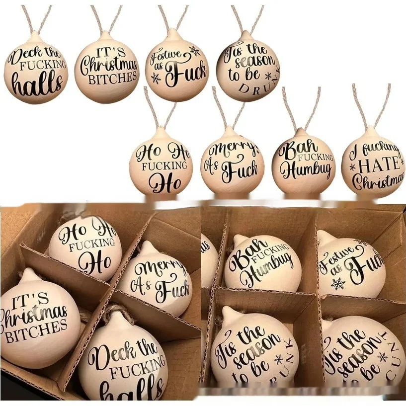 Adornos navideños de broma con bolas festivas para reír estas fiestas. Decora y sorprende con estas divertidas decoraciones.
