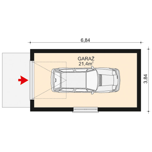 APG 01 - Rzut garażu