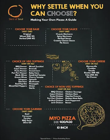 Slice of Soul menu 