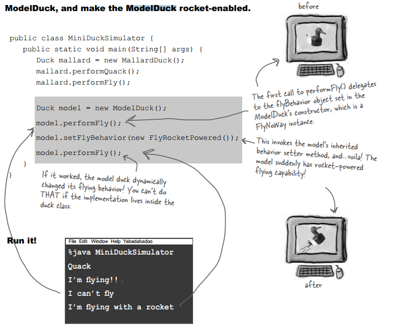 Bi dch Head first design patterns - Test lp MiniDuckSimulator.java