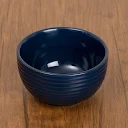 Colour Connect Textured Curry Bowls  - Stoneware -  Katori - 10 cm x 10 cm x 6 cm  - Microwave Compatible -  Blue