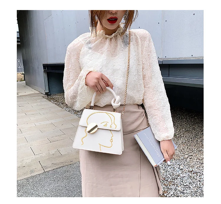 Draagbare damestas, schoudertas met ketting, westerse stijl. De ideale tas voor vrouwen die stijl en functionaliteit combineren, perfect voor dagelijks gebruik.