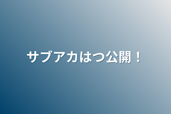 サブアカはつ公開！