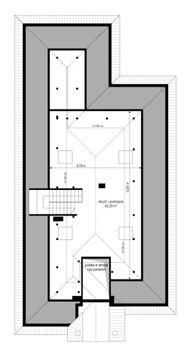 Dom na parkowej 7 A - Rzut strychu