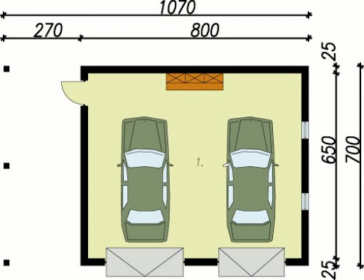 G6 - Rzut garażu