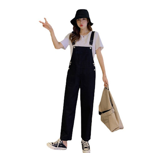 Title 7, Womens Casual Wide Leg High Waist Denim Overal...