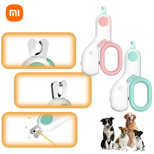 Xiaomi Professional Mini Pet Nail Clippers Small Pets LED Light Cats Claw Nail Cutter Grooming Tools For Cat Rabbit Bird