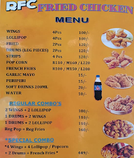 RFC Royal Fried Chicken menu 1