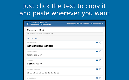 Fancy Text Font Generator