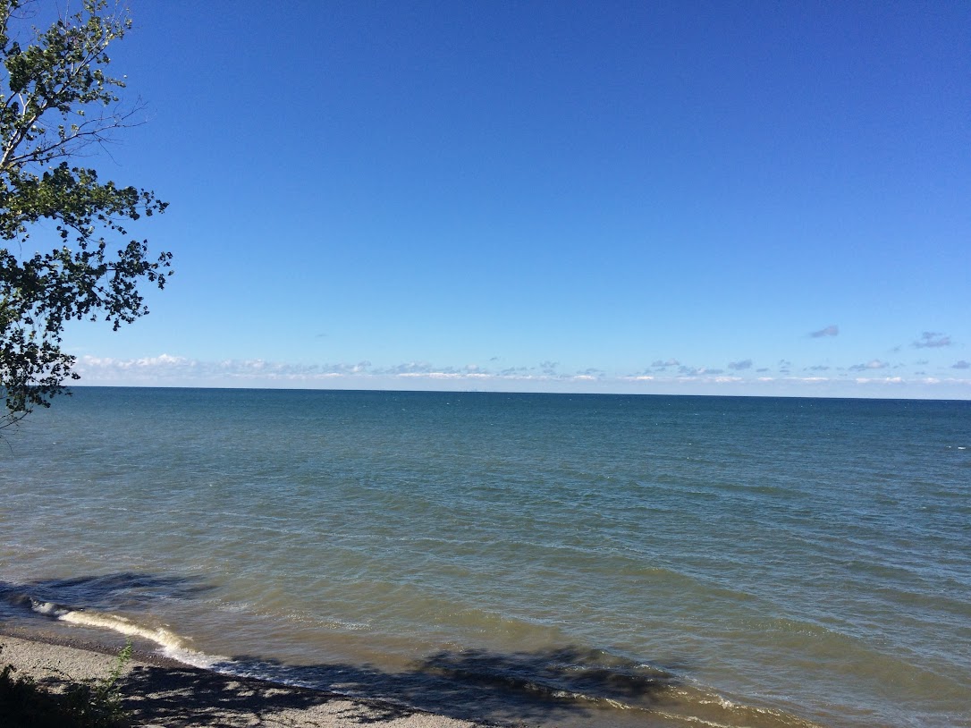 Further up the Coast, looking over Lake Ontario. It did not come out in the photo, but with the naked eye, we could see Toronto from this little state park.