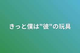 きっと僕は"彼"の玩具