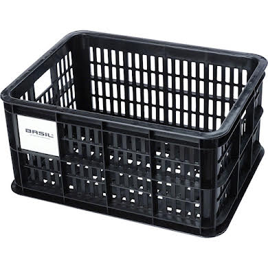 Basil Bicycle Crate S, 17.5L, Recycled Synthetic, Black