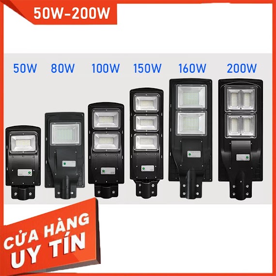 Đèn Đường Năng Lượng Mặt Trời Giá Sỉ - Đèn Năng Lượng Mặt Trời 50W 80W 100W 150W 160W 200W