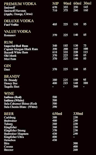 India Beer Bar and Restaurant menu 1