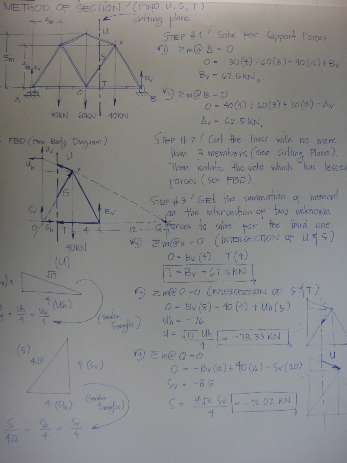 Me A 2013 Mechanics Method Of Section Truss