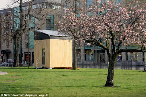 10ft cube home that includes a lounge, a shower, a kitchen and a DOUBLE bedroom 