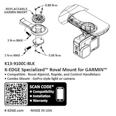 K-Edge Garmin Specialized Roval Combo Mount alternate image 0