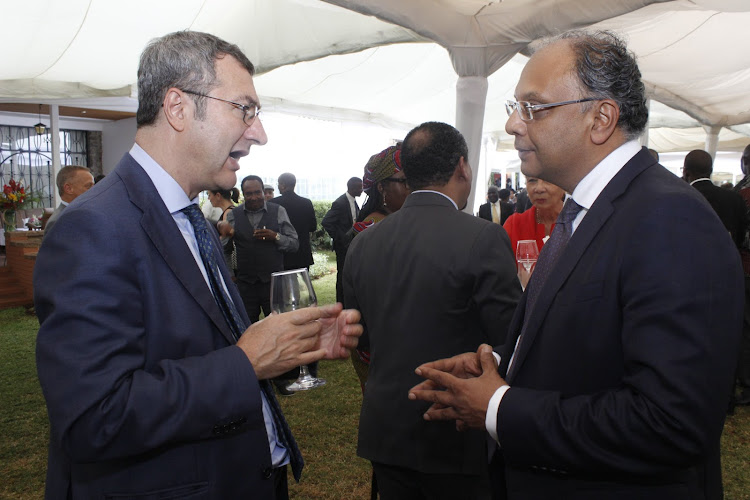 Italian Ambassador Alberto Pieri and Education, TVET PS Kevit Desai