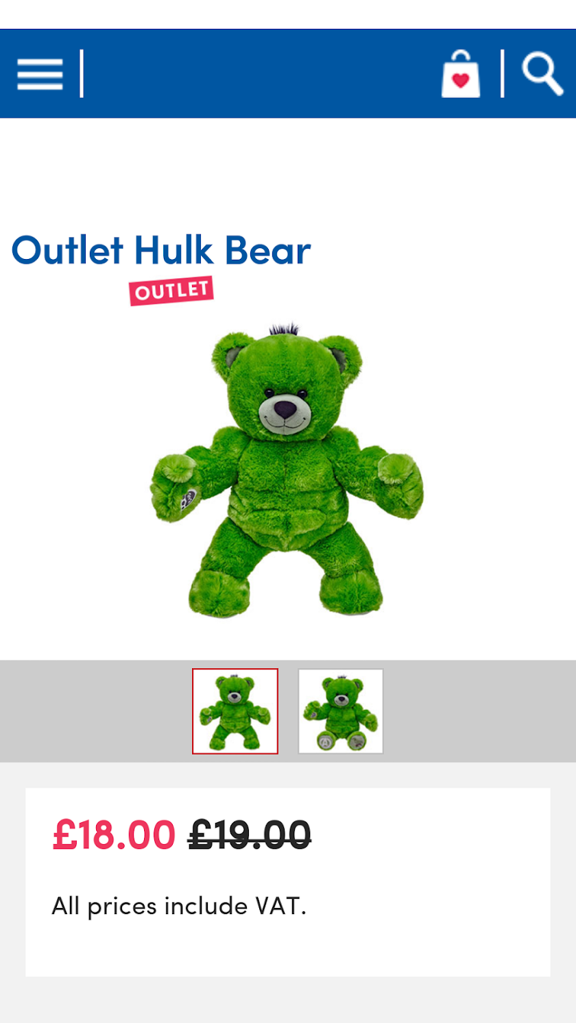 Sales for Build Bear Toys Screen 2