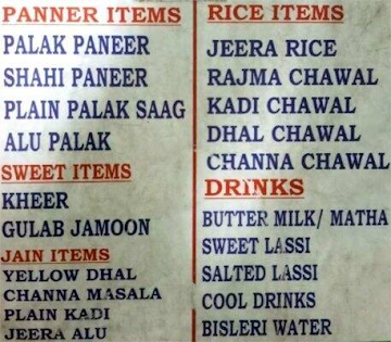 Bobby's Dhaba menu 