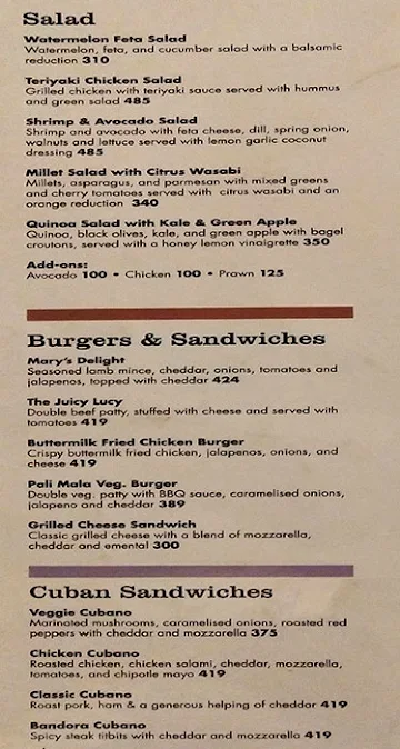 The Bagel Shop menu 