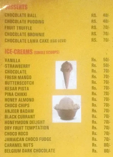 Shraddha Temptations menu 