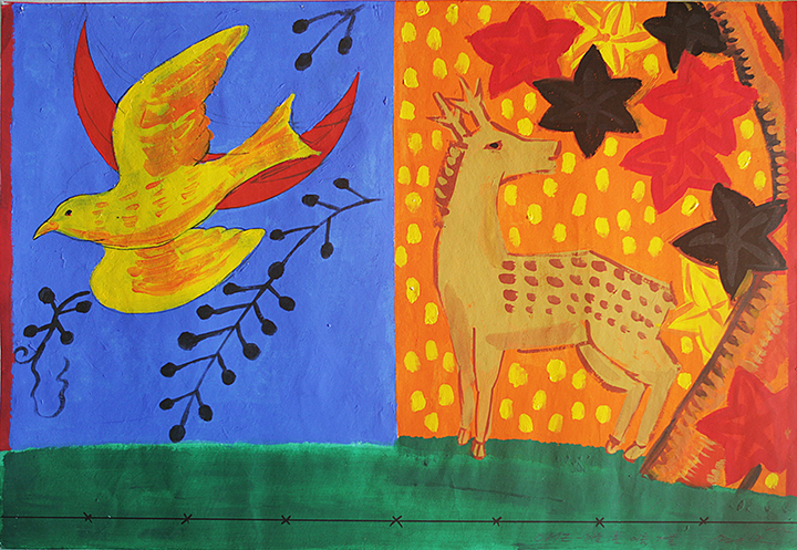 DMZ-_화투.춘하추동추동_90x66_.5cm_Acrylic_on_Paper_2013_(0001).JPG
