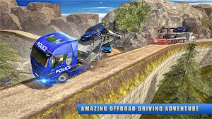 US Police Offroad Car Transporter Truck Driver screenshot 8