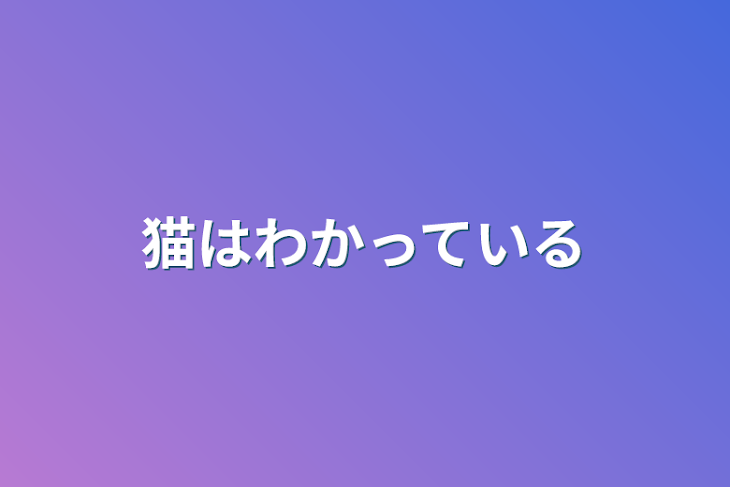 「猫はわかっている」のメインビジュアル