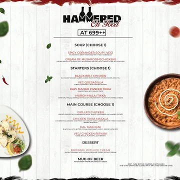 Hammered menu 