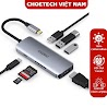 Hub Chuyển Đổi Type C 7 In 1 Choetech Hub - M19 (Type - C To Hdmi+ Usb*3+ Pd 100W +Sd/Tf) - Hàng Chính Hãng