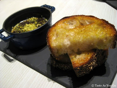 Foie Gras Mousse with Black Tea and Prune Jam and Country Toast at New York Central in New York, NY - Photo by Taste As You Go