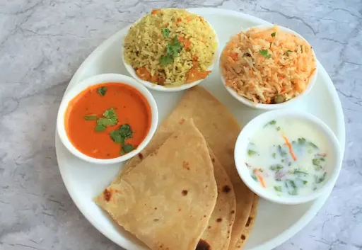 Tomato Rice With Lemon Rice And 1 Chapati