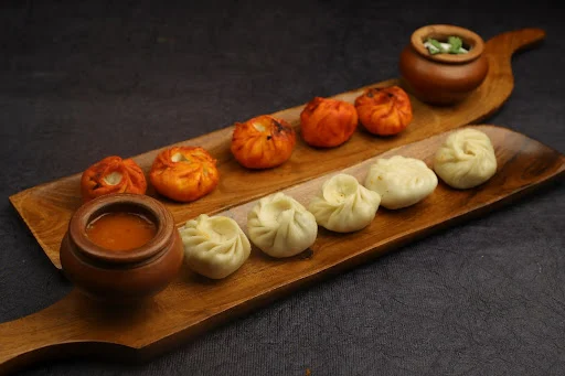 Veg Tandoori Momos (3pcs) + Veg Momos (3pcs)