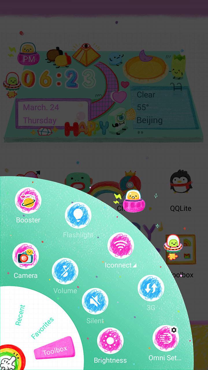 Happy Doodling Hola Theme Screen 2